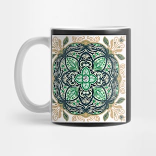 Green mandala Mug